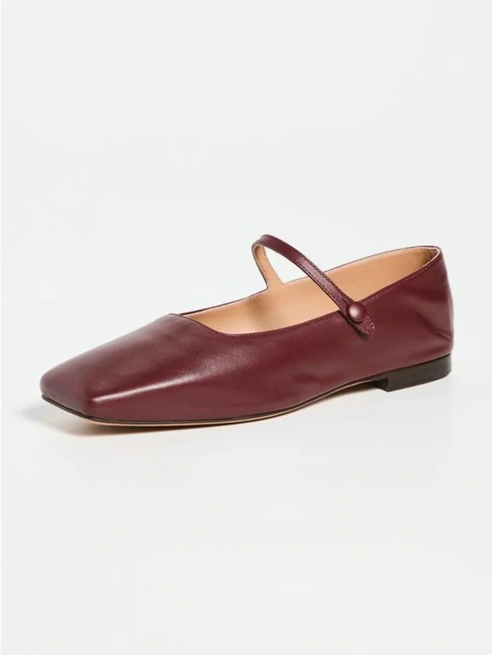Mansur Gavriel Square Toe Mary Jane Flats Red Leather size 40 - Picture 1 of 6